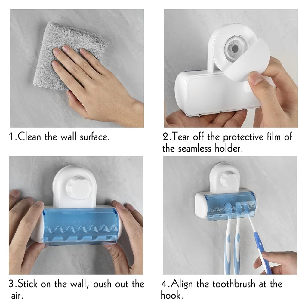 HASTHIP® 1 PCS Self Adhesive Toothbrush Holde HASTHIP® 1 PCS Self Adhesive Toothbrush Holde